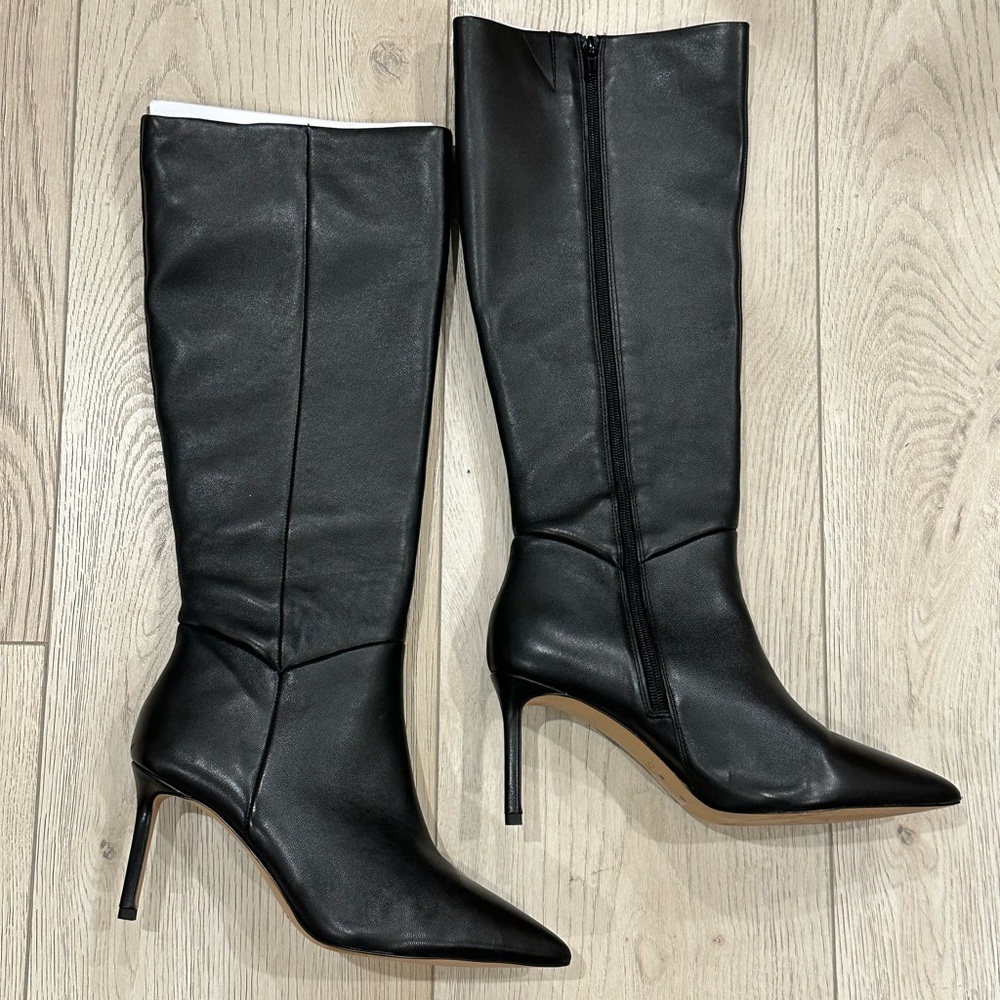 Aldo Black Heeled Leather Boots